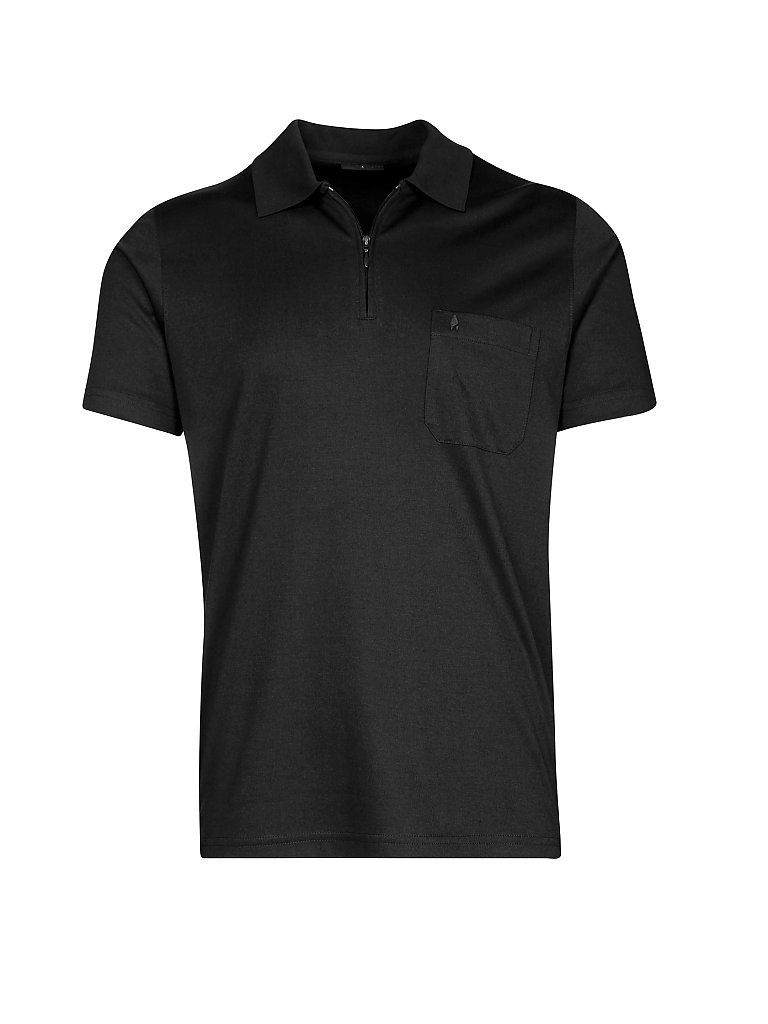 RAGMAN Herren RAGMAN Kurzarm Poloshirt, Schwarz, M