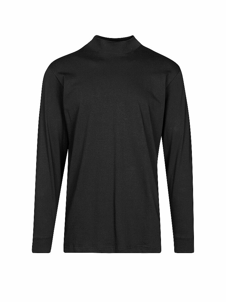Langarm Basic Stehkragen Regular Fit Herren Longsleeve