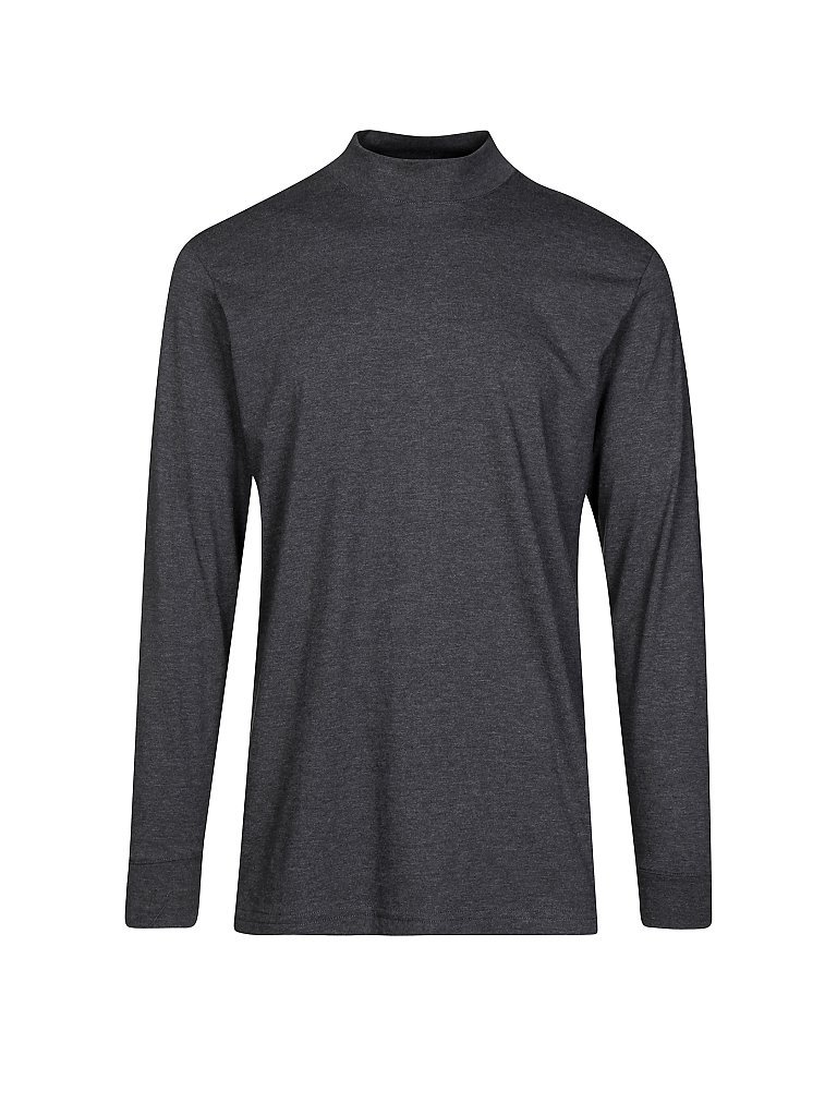 Langarm Basic Stehkragen Regular Fit Herren Longsleeve