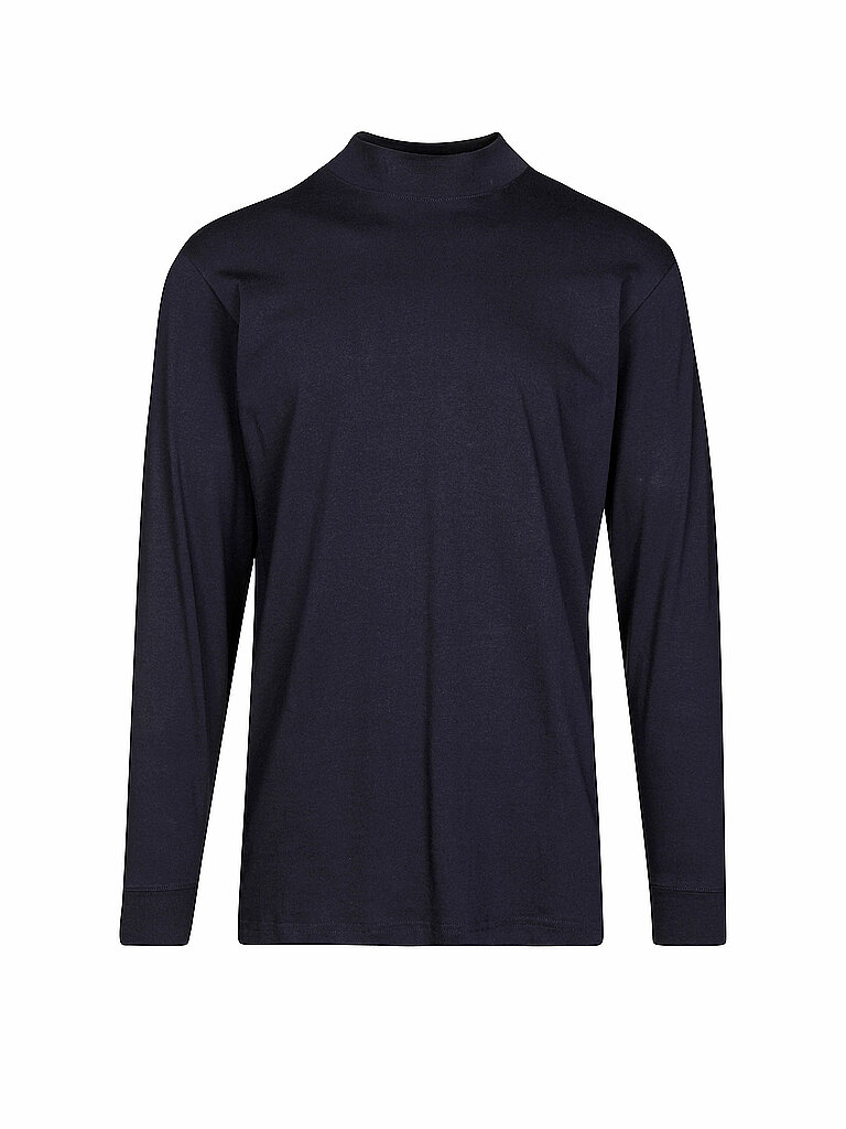 Langarm Basic Stehkragen Regular Fit Herren Longsleeve
