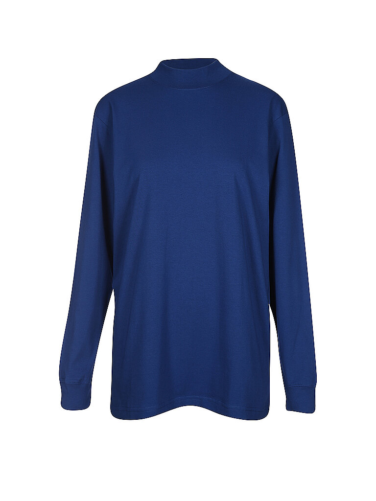 RAGMAN Stehkragen-Langarmshirt blau | XL