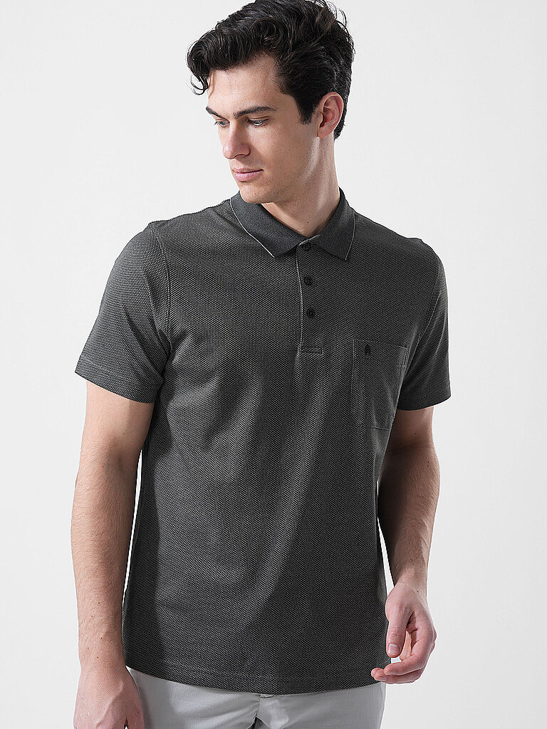 RAGMAN Poloshirt FISHNET grau | L