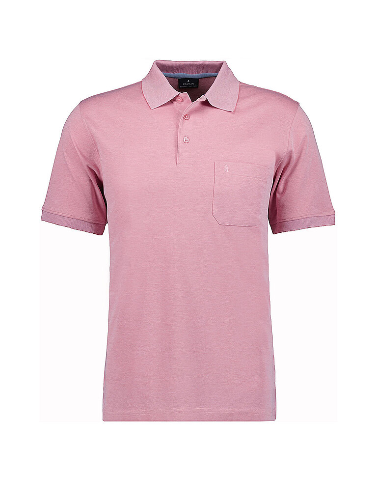 RAGMAN Poloshirt  rosa | XXXL
