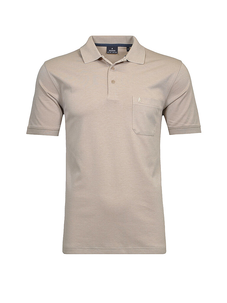 RAGMAN Poloshirt BUTTON beige | XXL