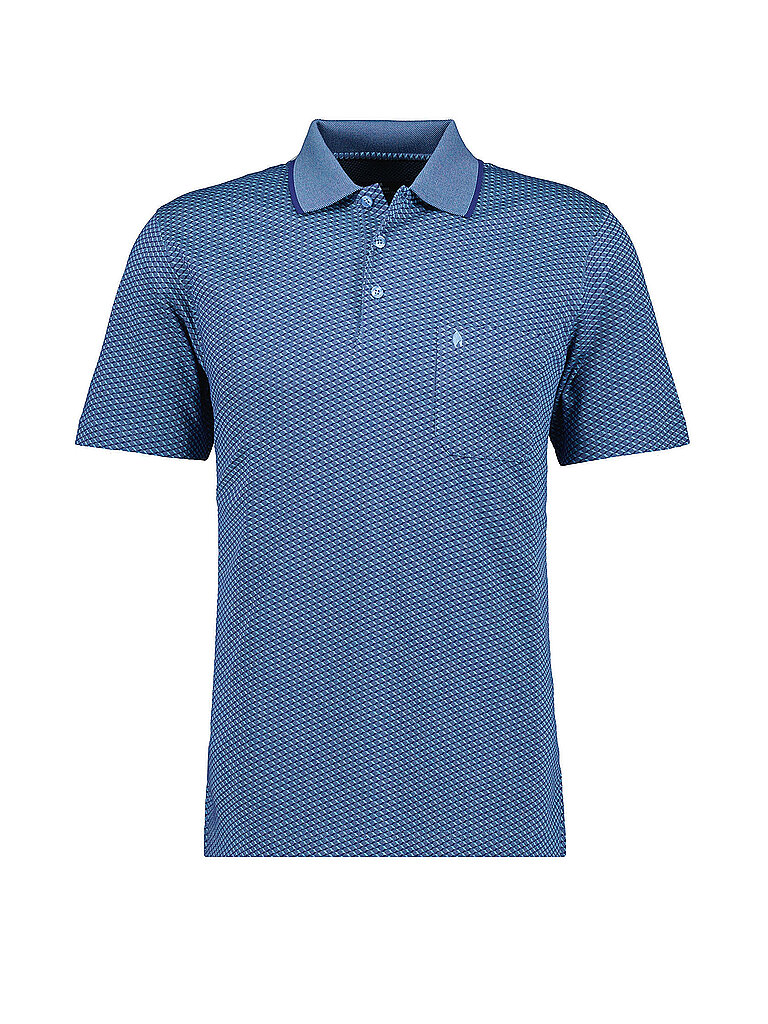 RAGMAN Poloshirt  JAQUARD blau | XXL