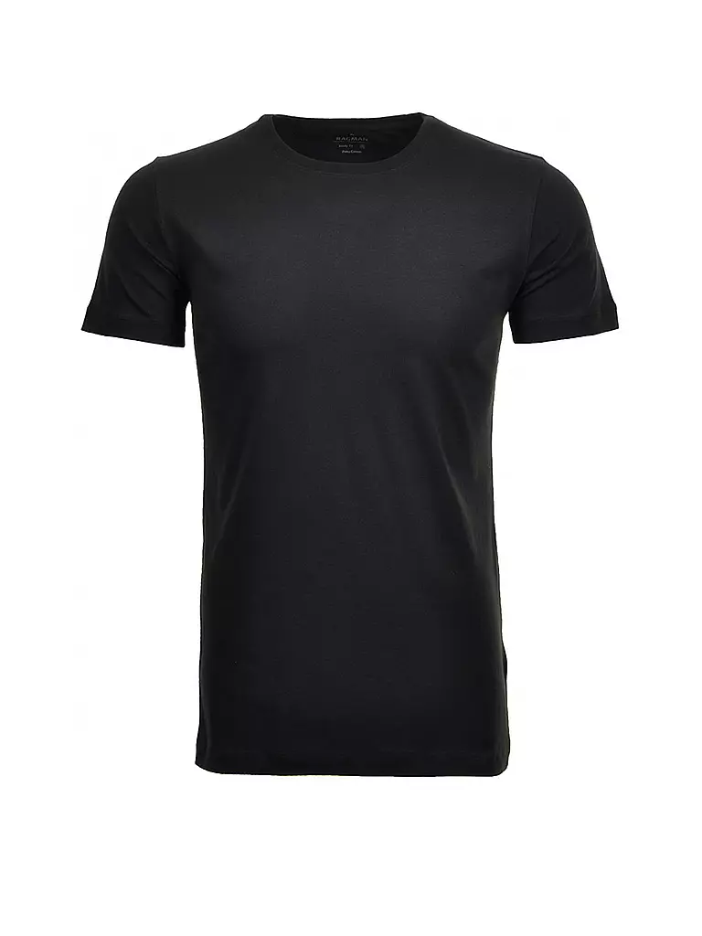 RAGMAN | T-Shirt 2er Pkg | schwarz