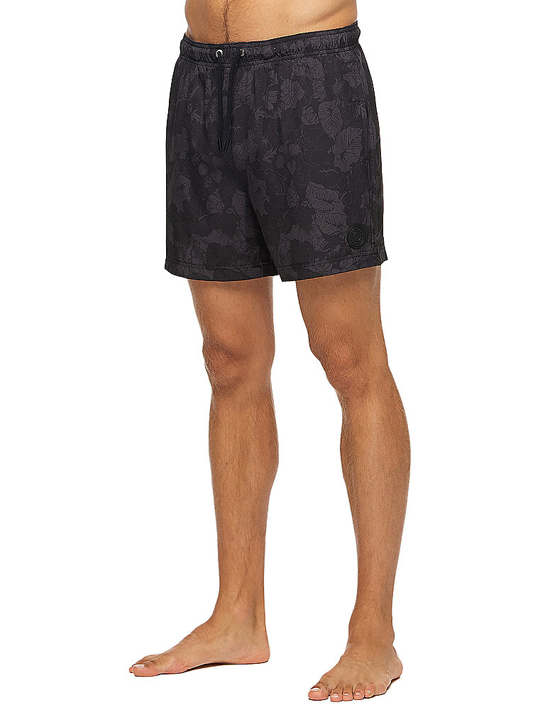 RAGWEAR Badeshorts Stannis Flower schwarz | M