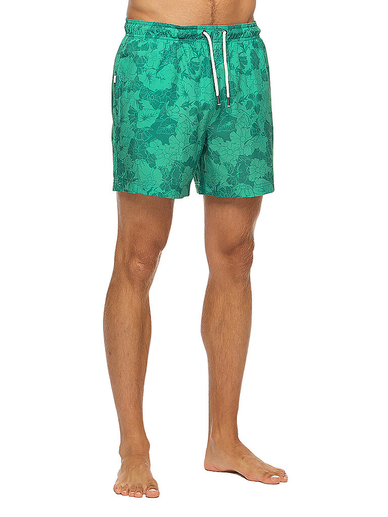 RAGWEAR Badeshorts Stannis Flower grün | M