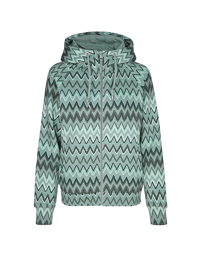 RAGWEAR Sweatjacke FLLAWIA PRINT hellgrün | S