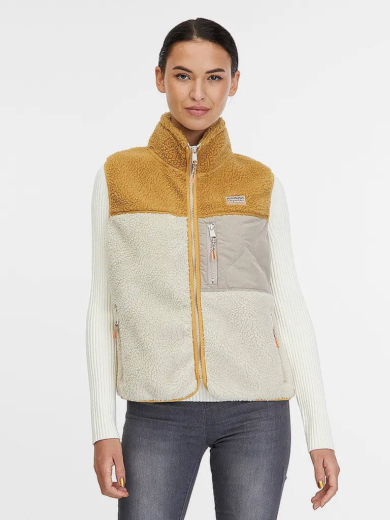 RAGWEAR | Fleecegilet  JUNNI BONDED | creme
