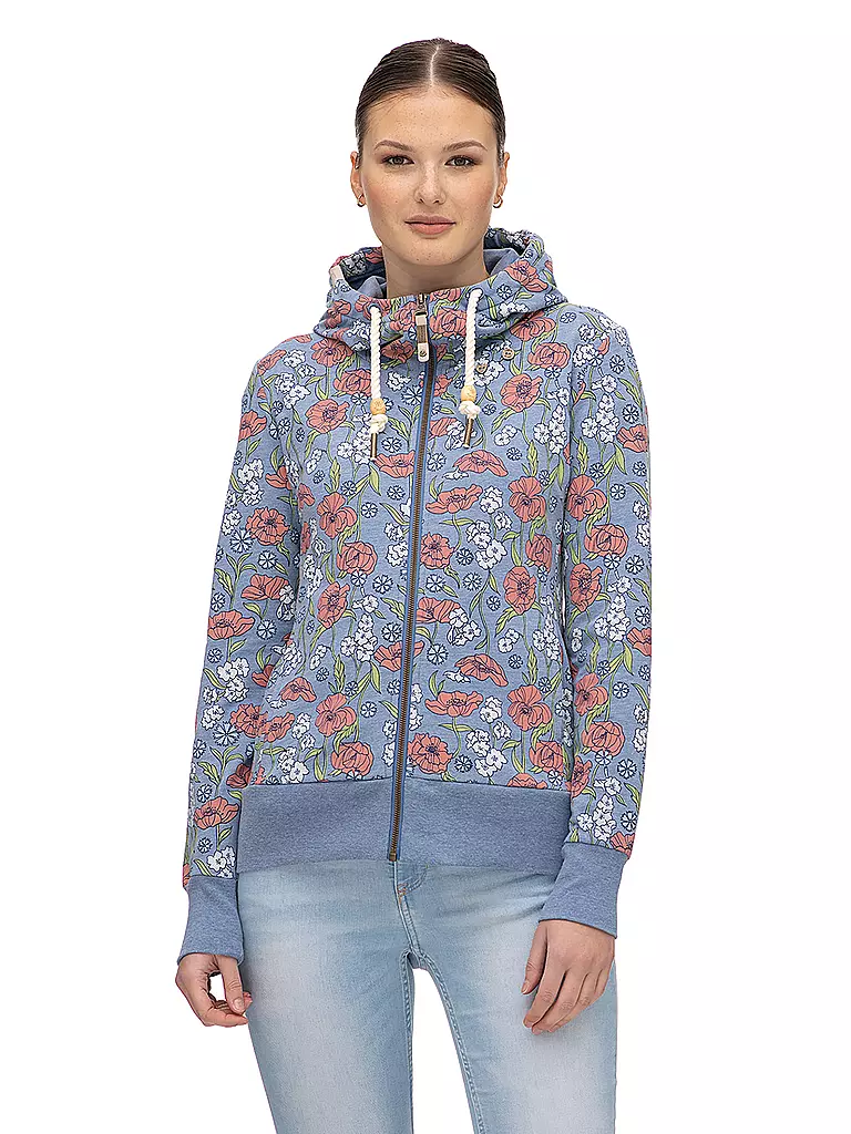 RAGWEAR | Kapuzensweatjacke PAYA | hellblau