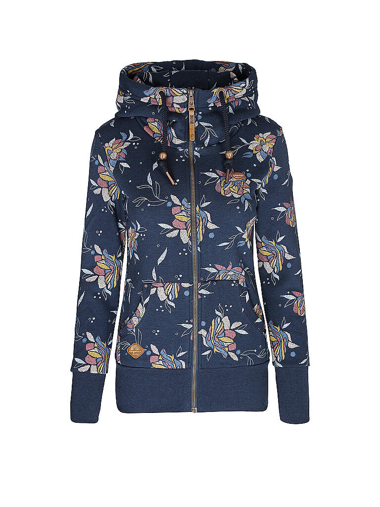 RAGWEAR | Sweatjacke NESKA FLOWER | dunkelblau