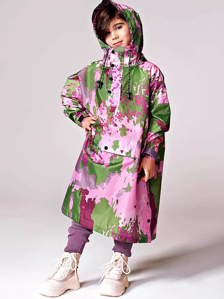 RAINKISS | Kinder Regenjacke - Regenponcho Digi Spring | rosa