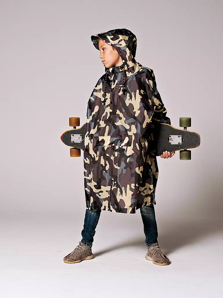 RAINKISS | Kinder Regenjacke - Regenponcho Jungle Com | braun