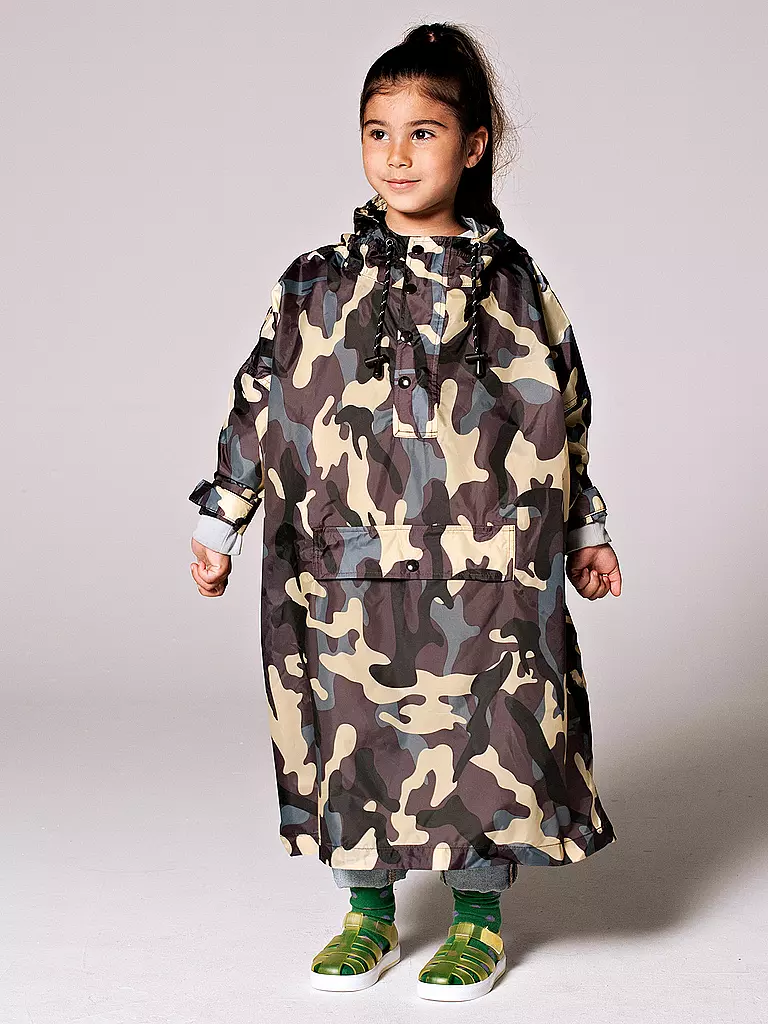 RAINKISS | Kinder Regenjacke - Regenponcho Jungle Com | braun