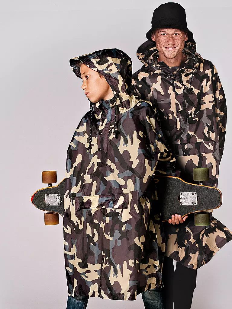 RAINKISS | Kinder Regenjacke - Regenponcho Jungle Com | braun