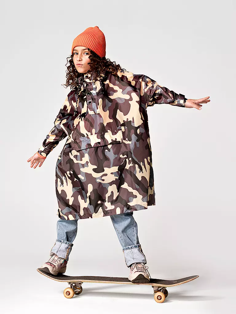 RAINKISS | Kinder Regenjacke - Regenponcho Jungle Com | braun