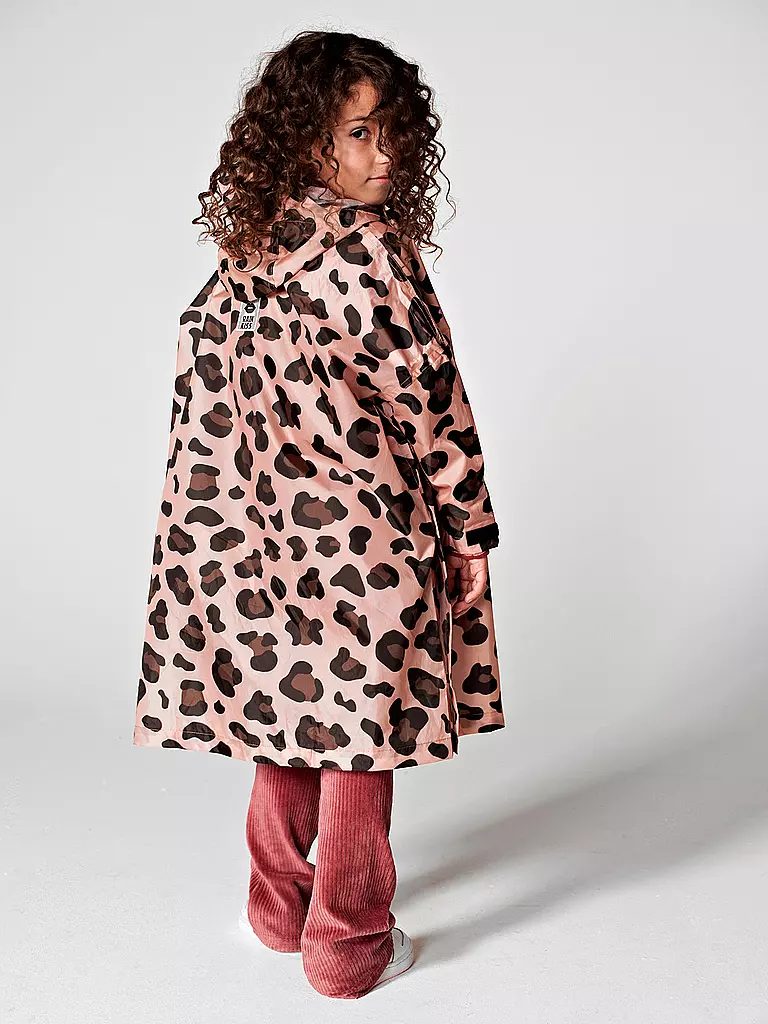 RAINKISS | Kinder Regenjacke - Regenponcho Pink Panth | braun