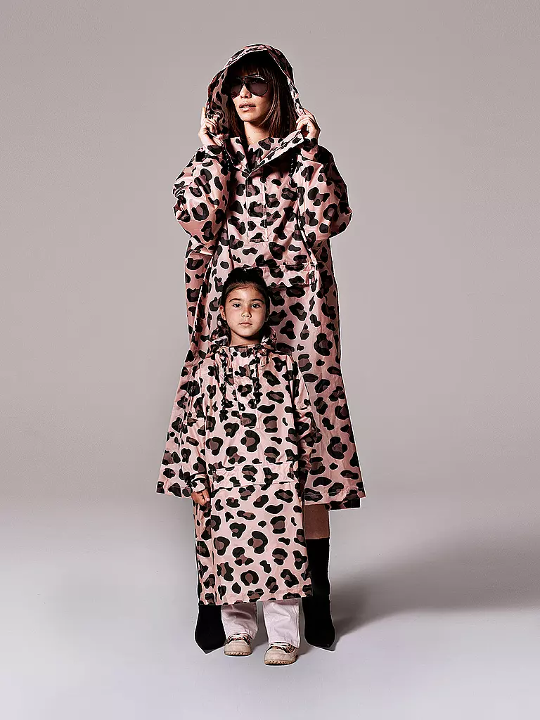 RAINKISS | Kinder Regenjacke - Regenponcho Pink Panth | braun