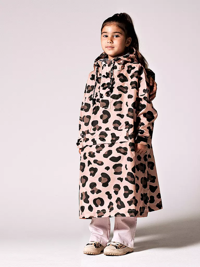 RAINKISS | Kinder Regenjacke - Regenponcho Pink Panth | braun