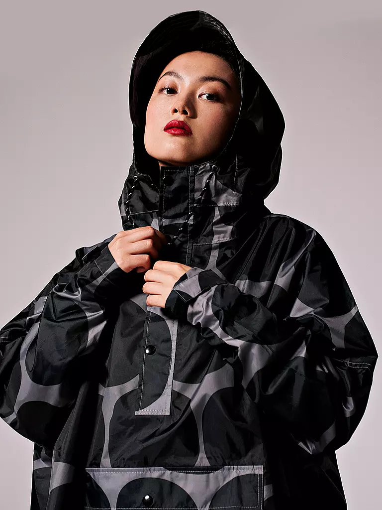 RAINKISS | Regenjacke - Regenponcho Black Polka | petrol