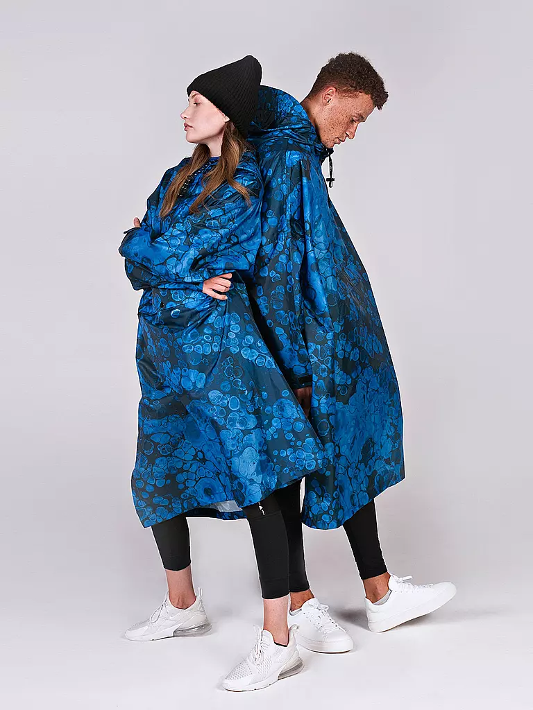 RAINKISS | Regenjacke - Regenponcho Bubble Poncho | blau