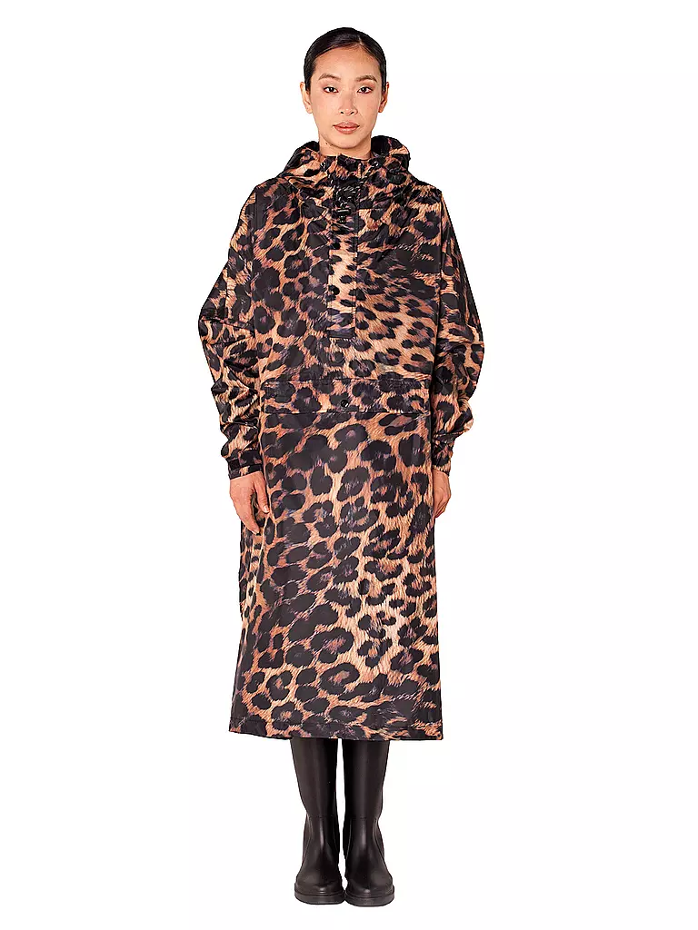 RAINKISS | Regenjacke - Regenponcho Dark Leopard | camel