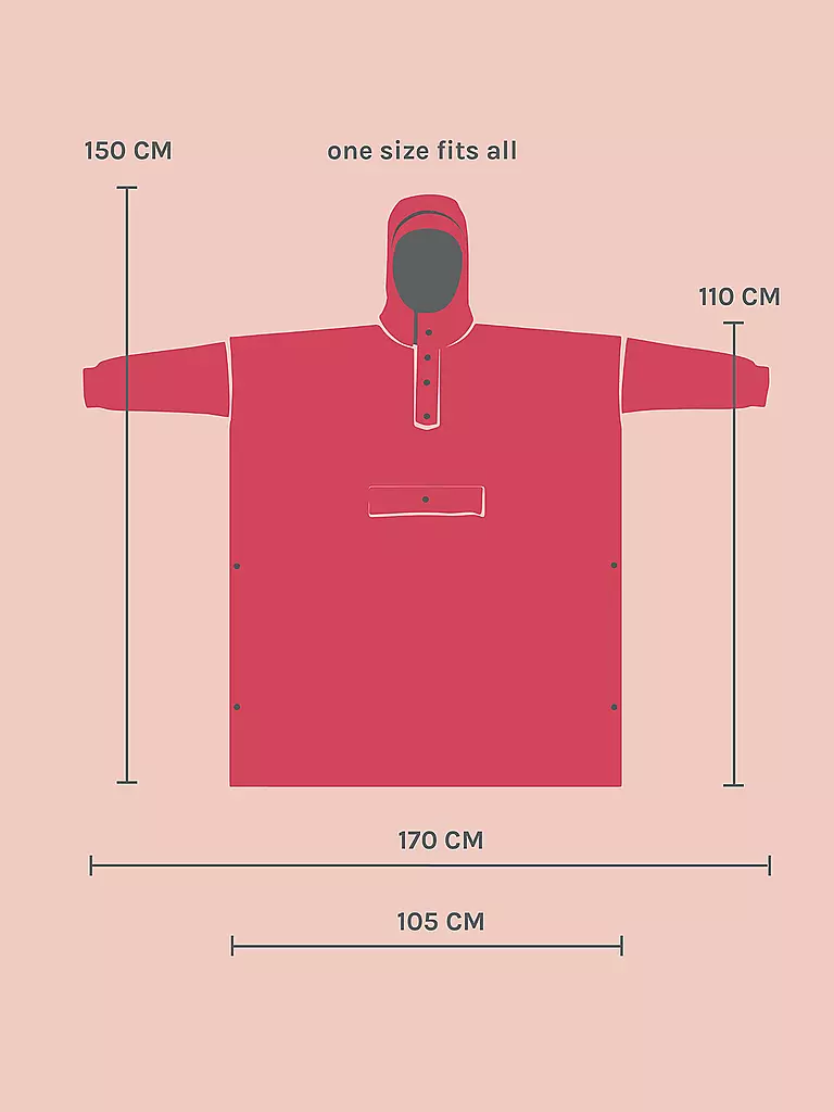 RAINKISS | Regenjacke - Regenponcho Pink Panther | camel