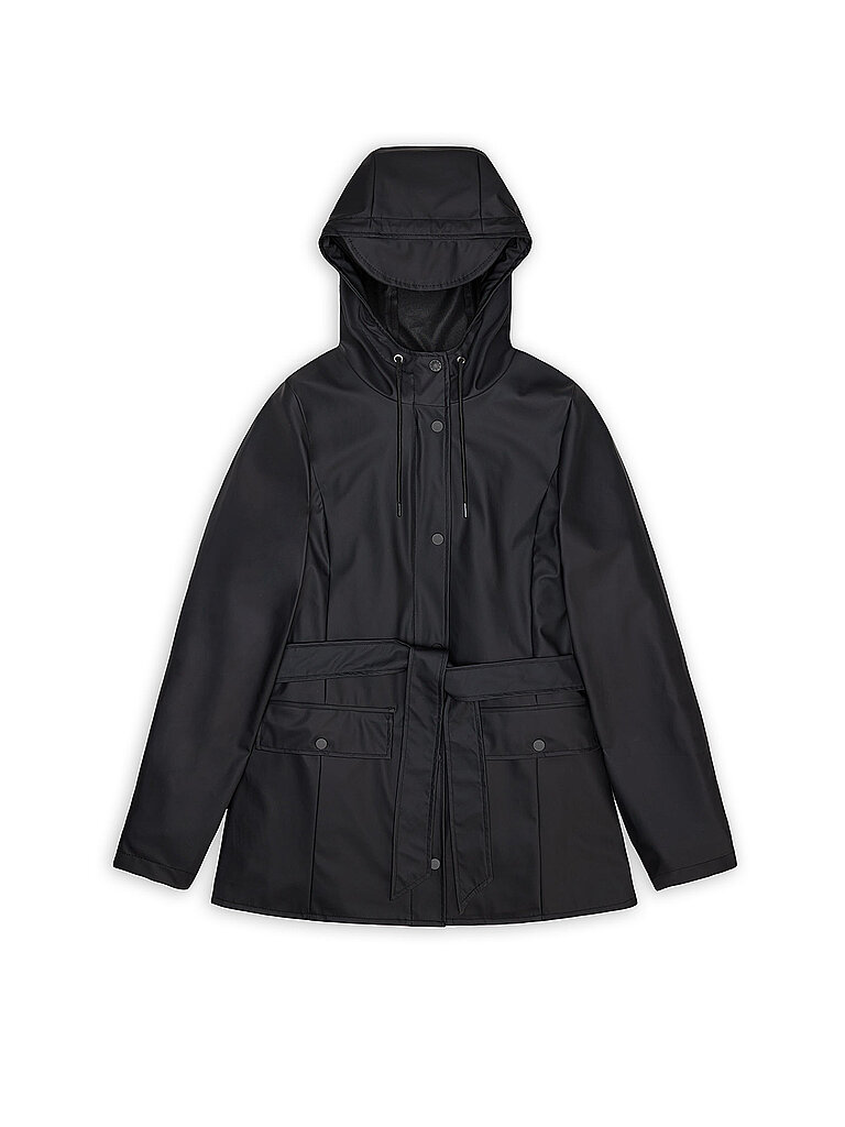 RAINS Regenjacke CURVE JACKET W3 schwarz | XS – Rains