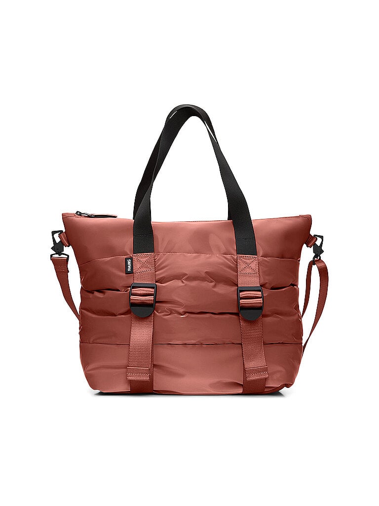 RAINS Tasche - Henkeltasche PUFFER MIX TOTE BAG MINI W3 orange – Rains