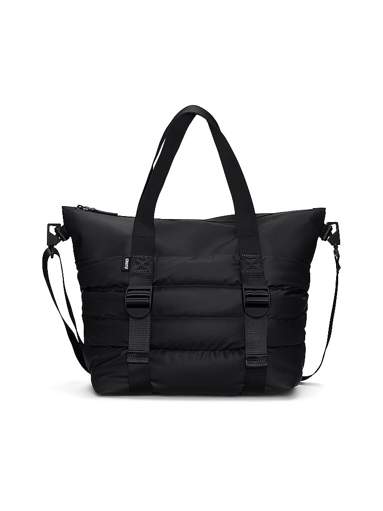 RAINS Tasche - Henkeltasche PUFFER MIX TOTE BAG MINI W3 schwarz – Rains