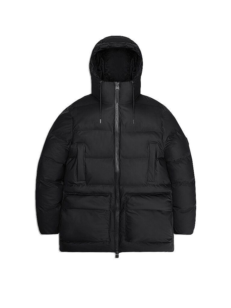RAINS Parka ALTA LONG PUFFER CARGO J – Rains