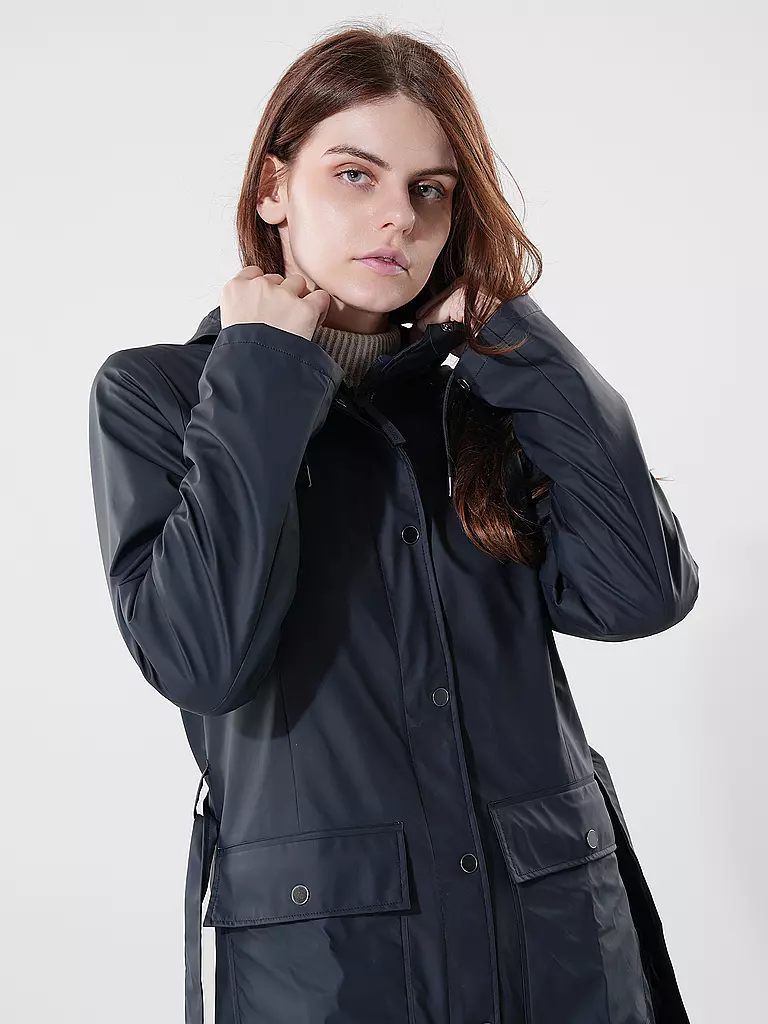 RAINS | Regenjacke CURVE W JACKET | dunkelblau