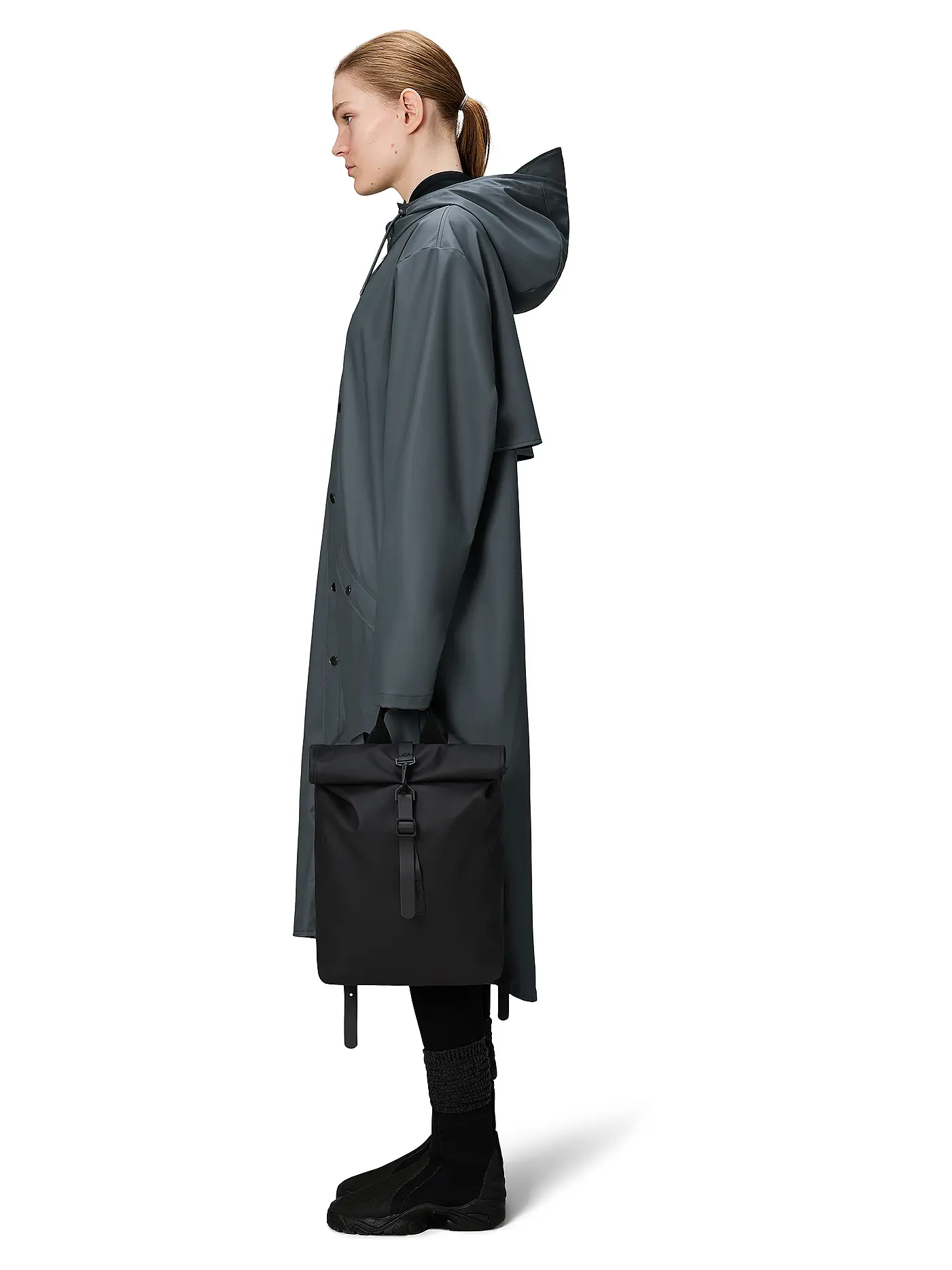 RAINS | Rucksack ROLLTOP MINI | schwarz