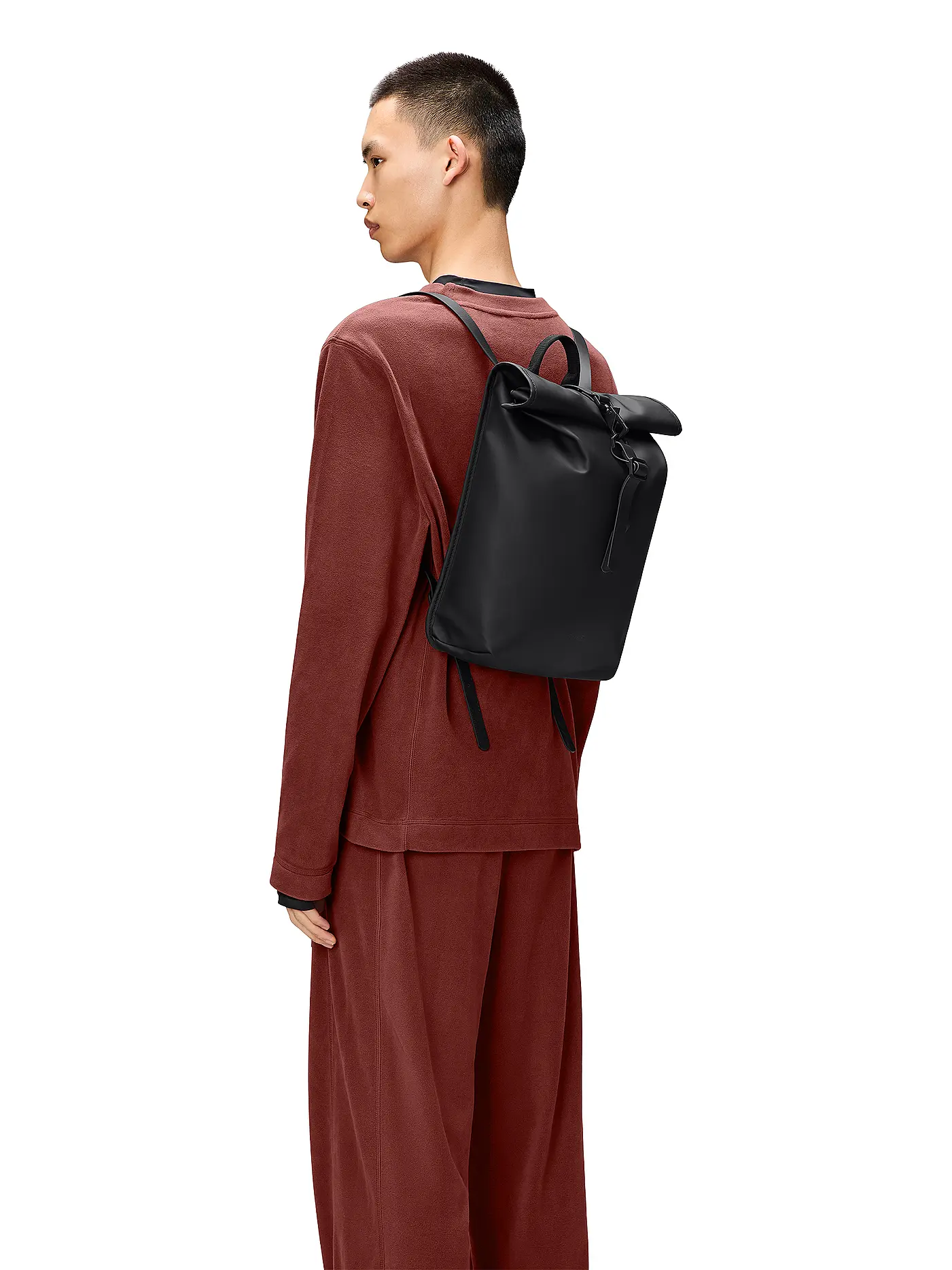 RAINS | Rucksack ROLLTOP MINI | schwarz
