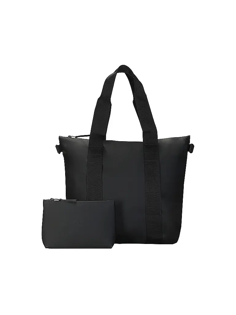 RAINS | Set 2-2teilig Henkeltasche und Kosmetiktasche  | Schwarz