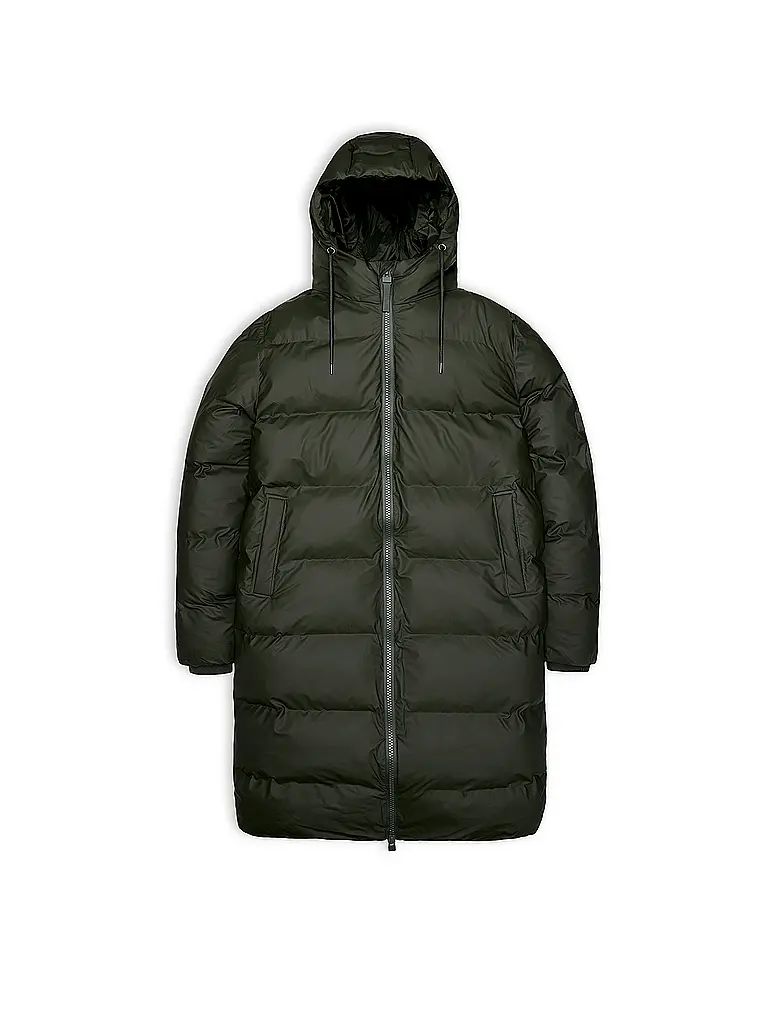 RAINS | Steppmantel ALTA LONGER PUFFER JACKET | grün