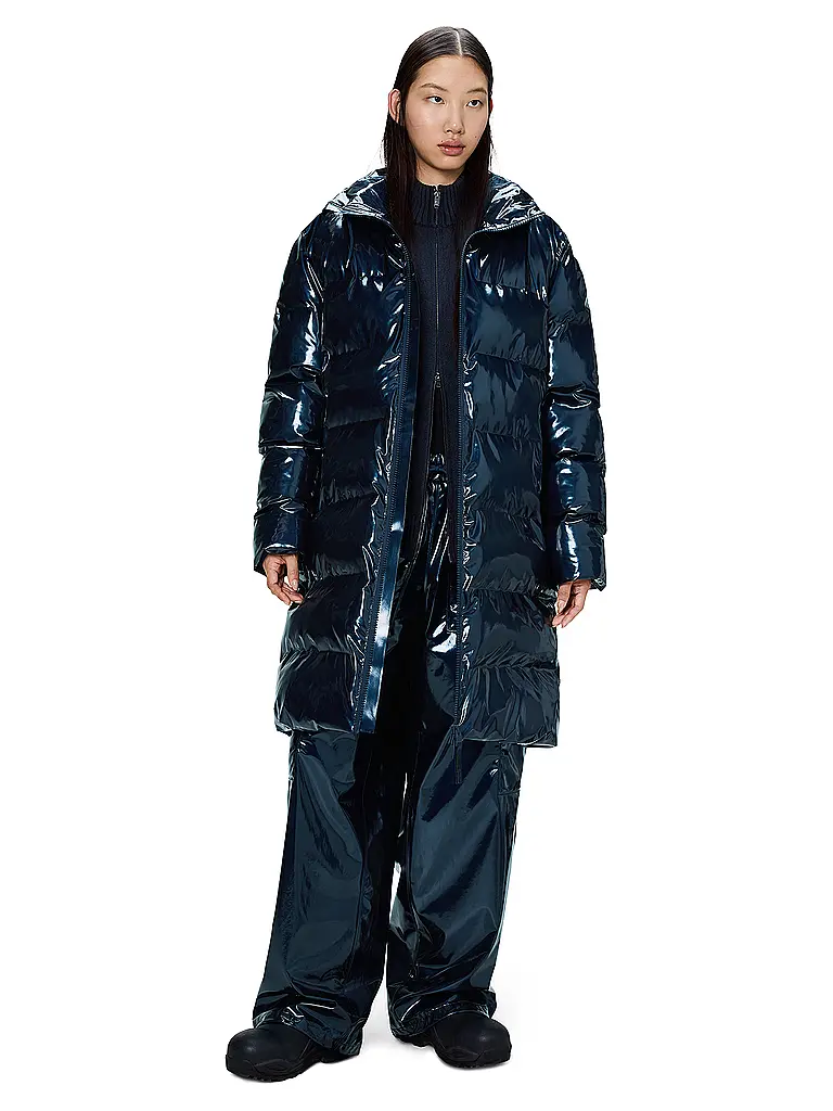 RAINS | Steppmantel ALTA LONGER PUFFER JACKET | blau