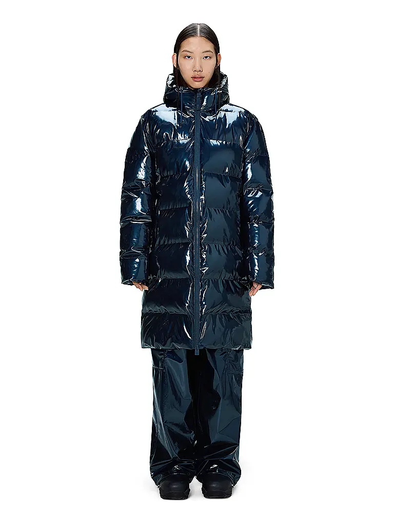 RAINS | Steppmantel ALTA LONGER PUFFER JACKET | blau