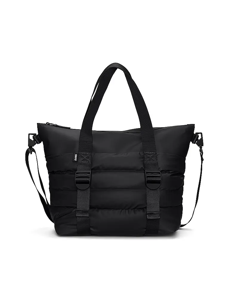 RAINS | Tasche - Henkeltasche PUFFER MIX TOTE BAG MINI W3 | schwarz