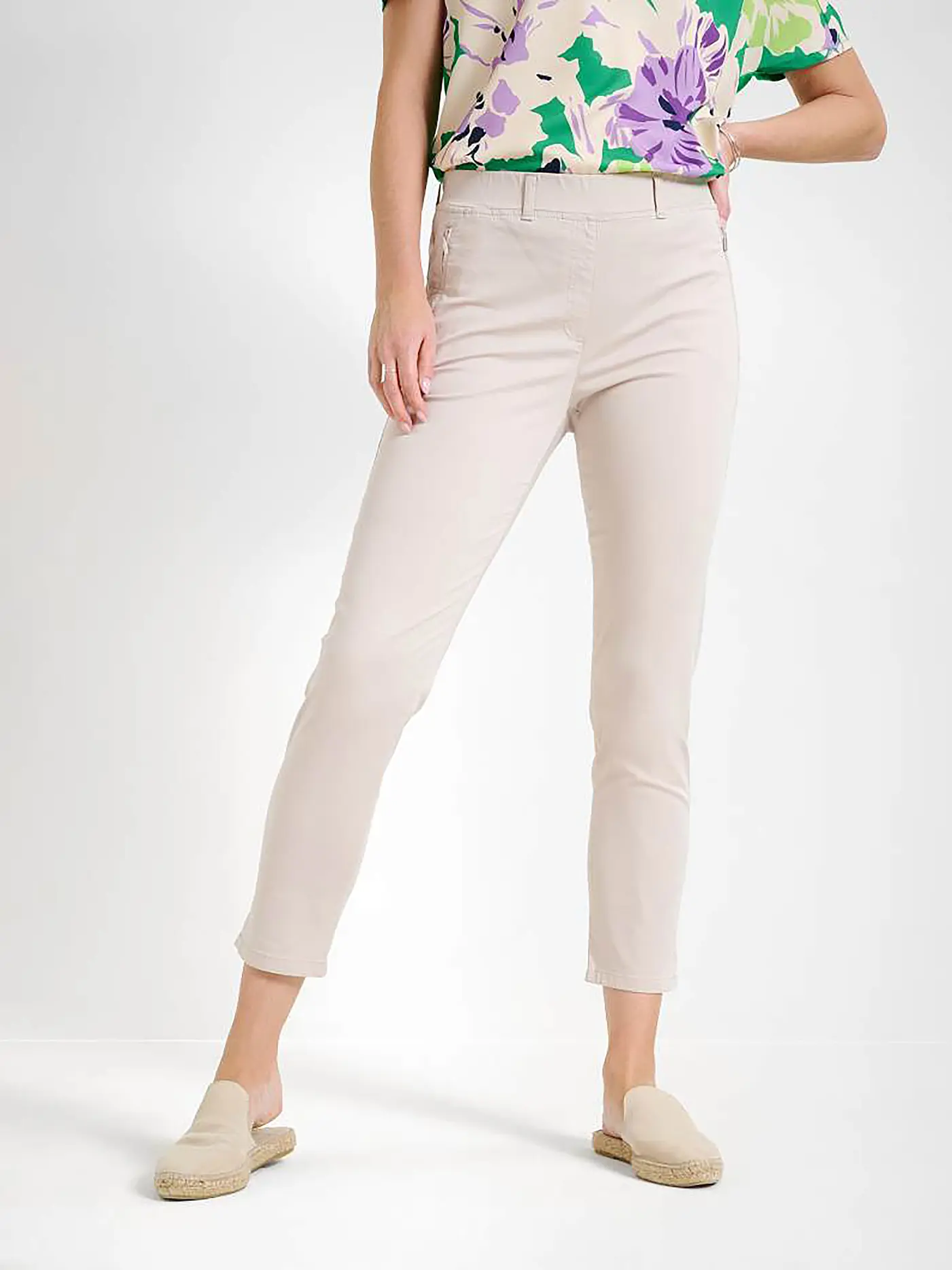 RAPHAELA BY BRAX | Hose Super Slim Fit 6/8 LAVINA ZIP | beige