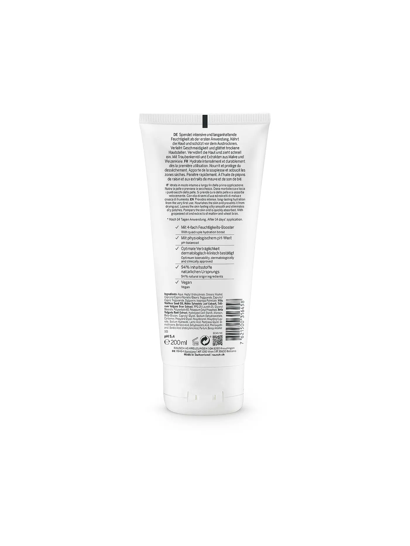 RAUSCH | Feuchtigkeit Body Lotion mit Malve 200ml | keine Farbe