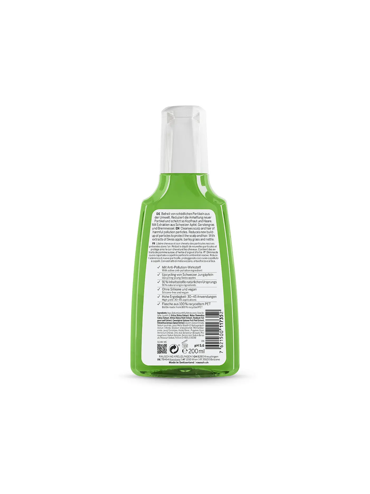 RAUSCH | Haarpflege - Anti-Pollution-Shampoo mit Schweizer Apfel 200ml | keine Farbe