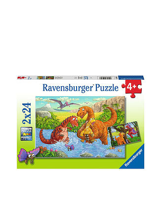 RAVENSBURGER | Puzzle - Spielende Dinos 2x24 Teile