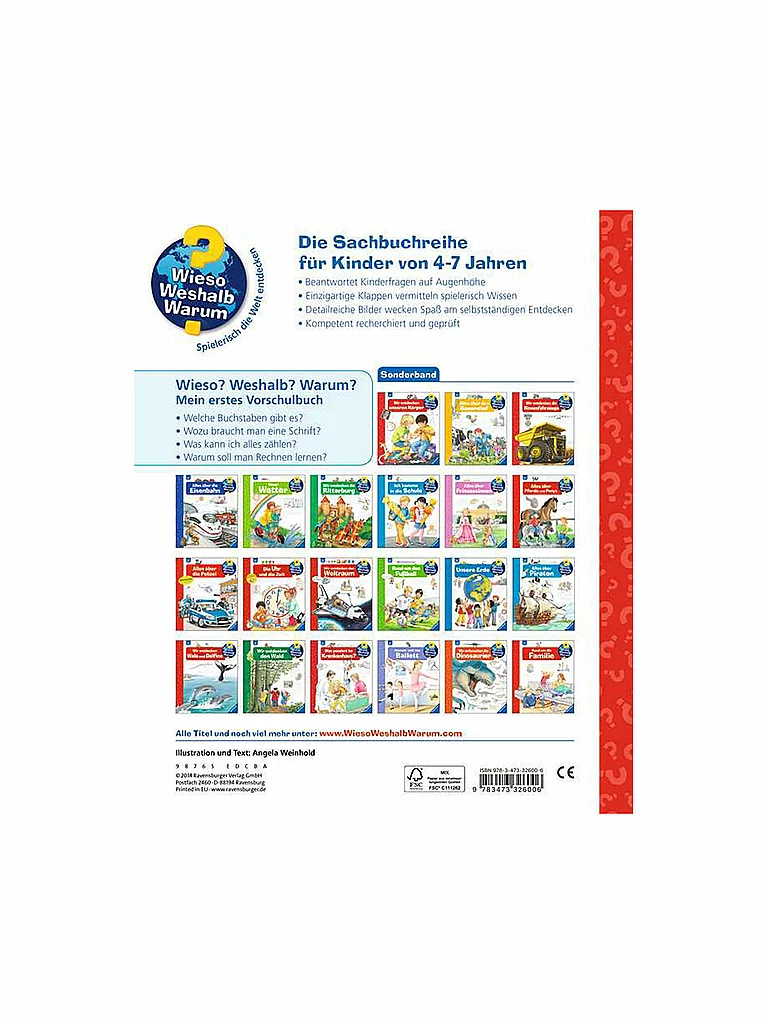 RAVENSBURGER Mein erstes Vorschulbuch