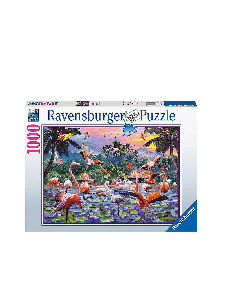 RAVENSBURGER Puzzle - Pinke Flamingos - 1000 Teile