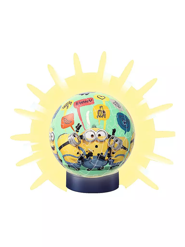RAVENSBURGER | 3D Puzzle 11180 - Nachtlicht Puzzle-Ball Minions - 72 Teile | keine Farbe