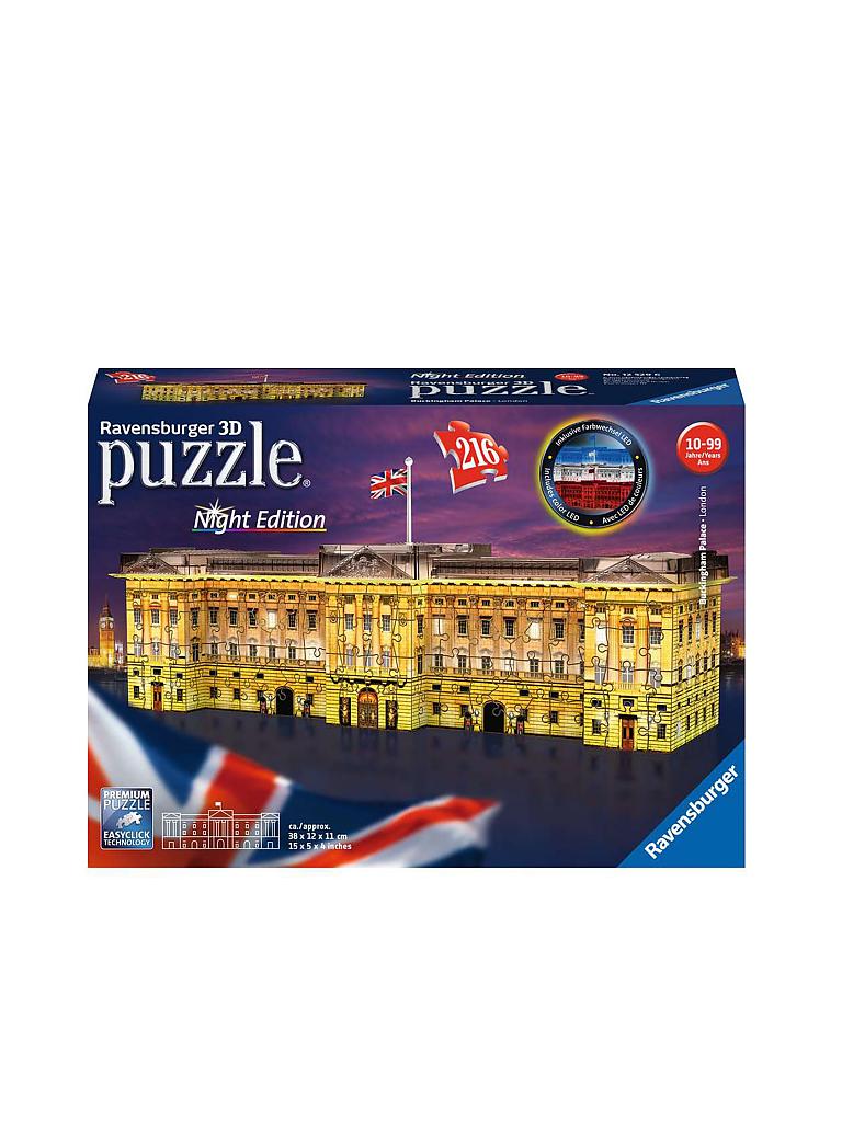 RAVENSBURGER | 3D Puzzle Bauwerke - Buckingham Palace bei Nacht | transparent