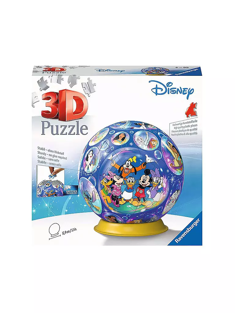 RAVENSBURGER | 3D Puzzle-Ball Disney Charaktere 72 Teile  | keine Farbe