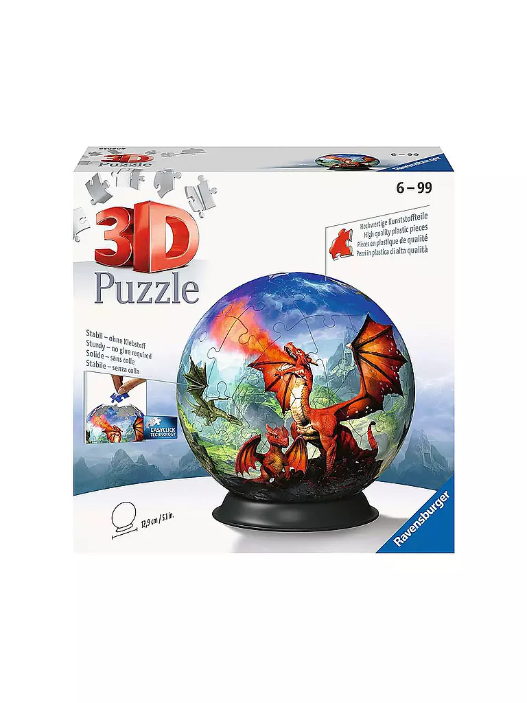 RAVENSBURGER | 3D Puzzle-Ball Mystische Drachen | keine Farbe